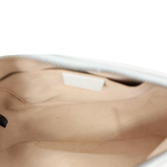 Gucci  GG Marmont Small Matelasse Chevron Leather Camera Bag White 447632 - Picture 12 of 15